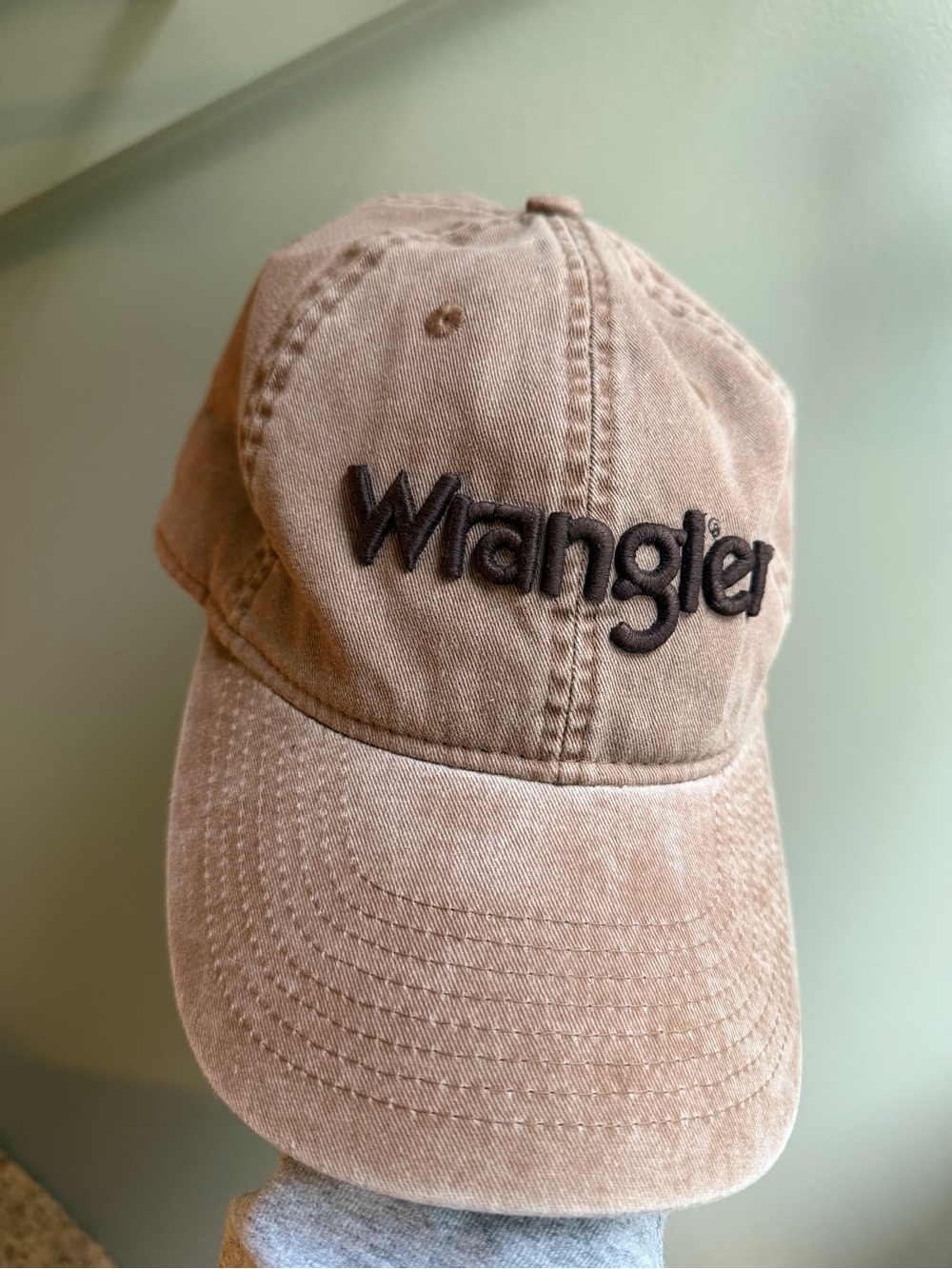 Wrangler Brown Distressed Baseball Cap